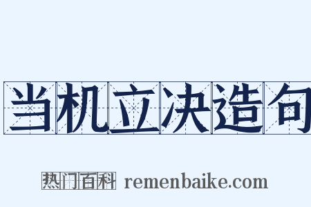 当机立决造句是什么意思的图片